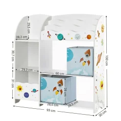 Spielzeugregal Kinderzimmer TINO weiss