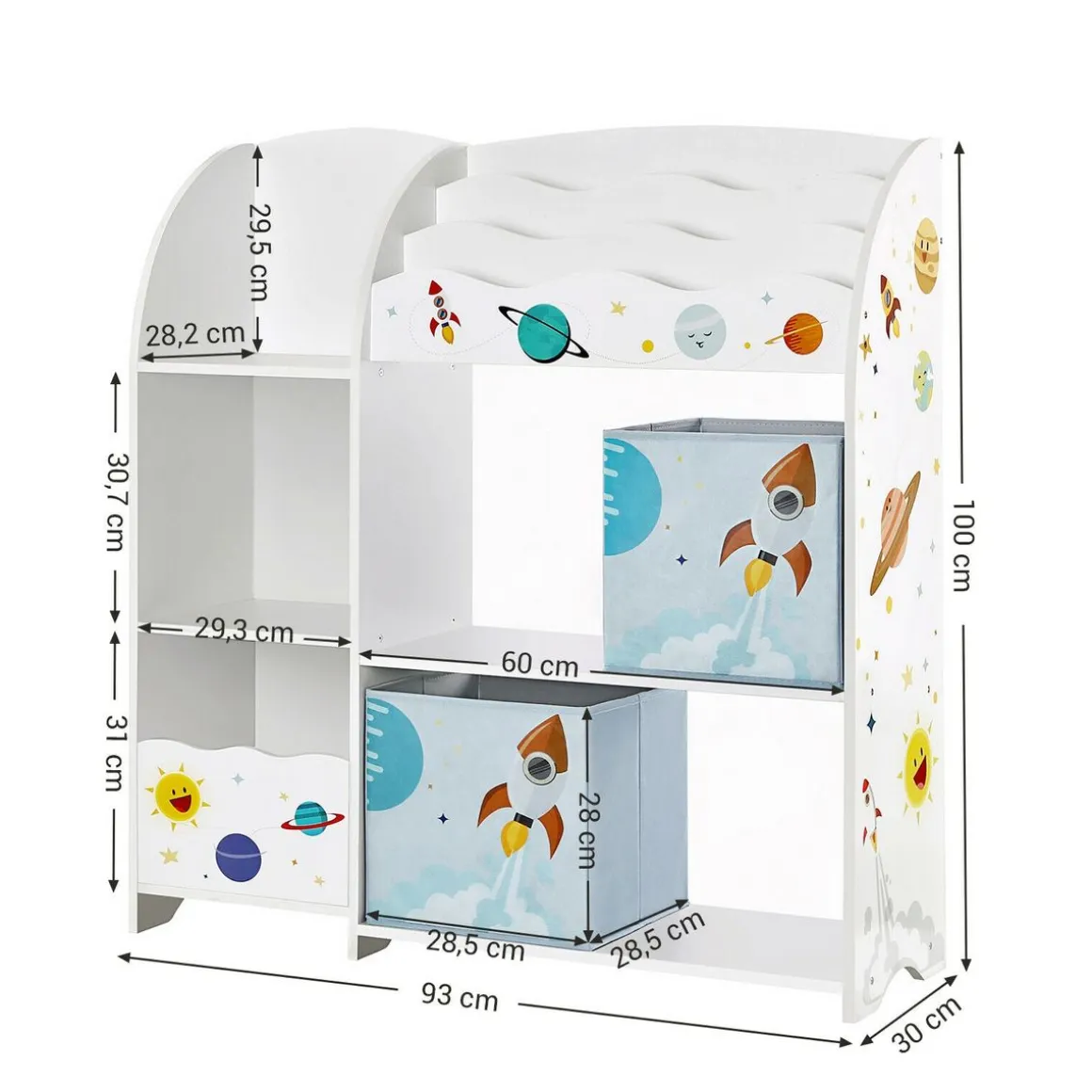 Spielzeugregal Kinderzimmer TINO weiss