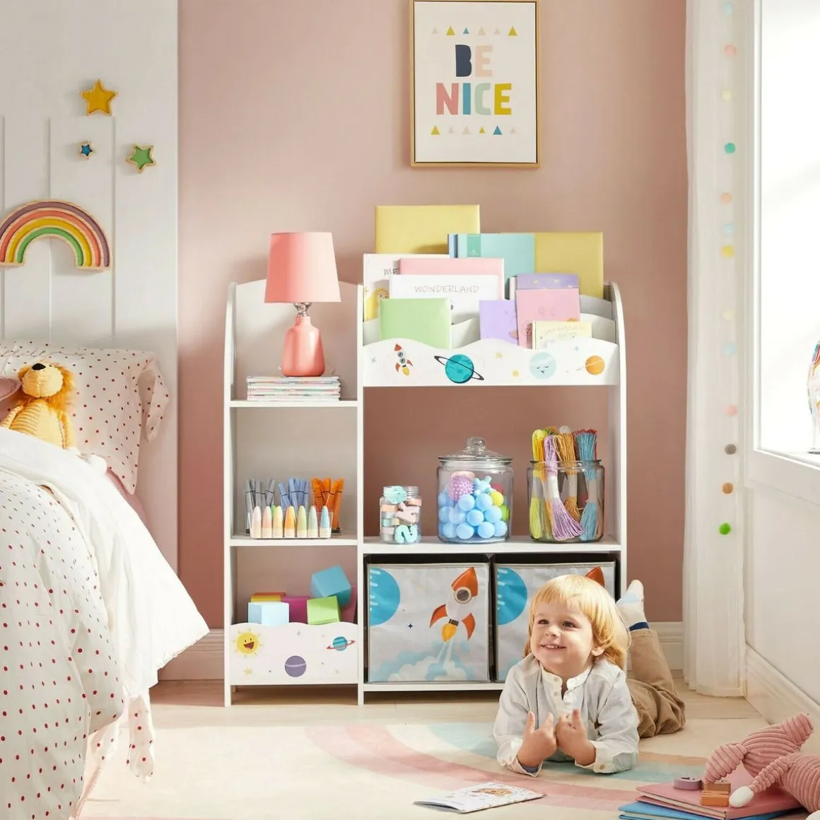 Spielzeugregal Kinderzimmer TINO weiss