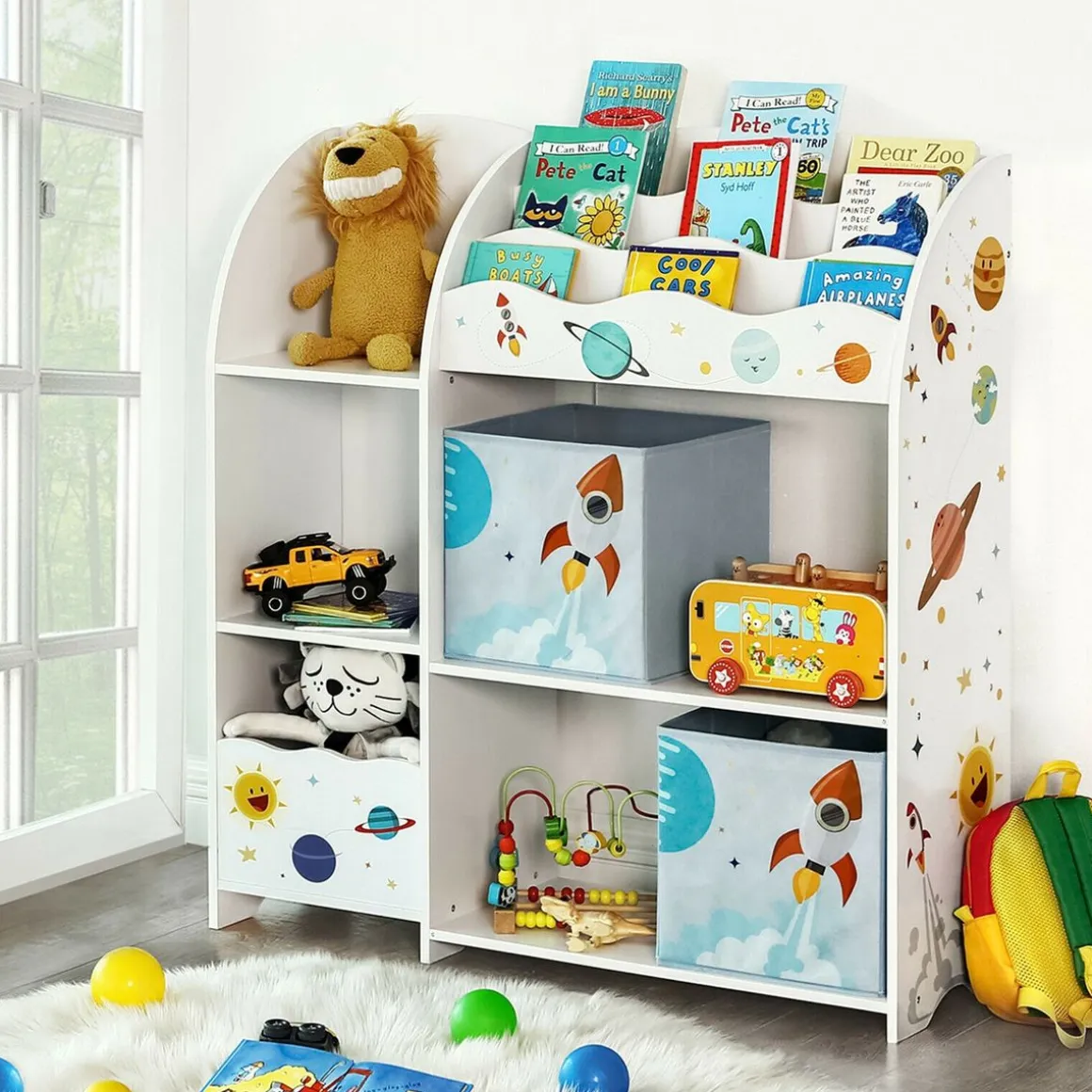 Spielzeugregal Kinderzimmer TINO weiss