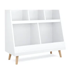 Spielzeugregal Kinderzimmer NORDIC 86 x 78 cm weiss/natur