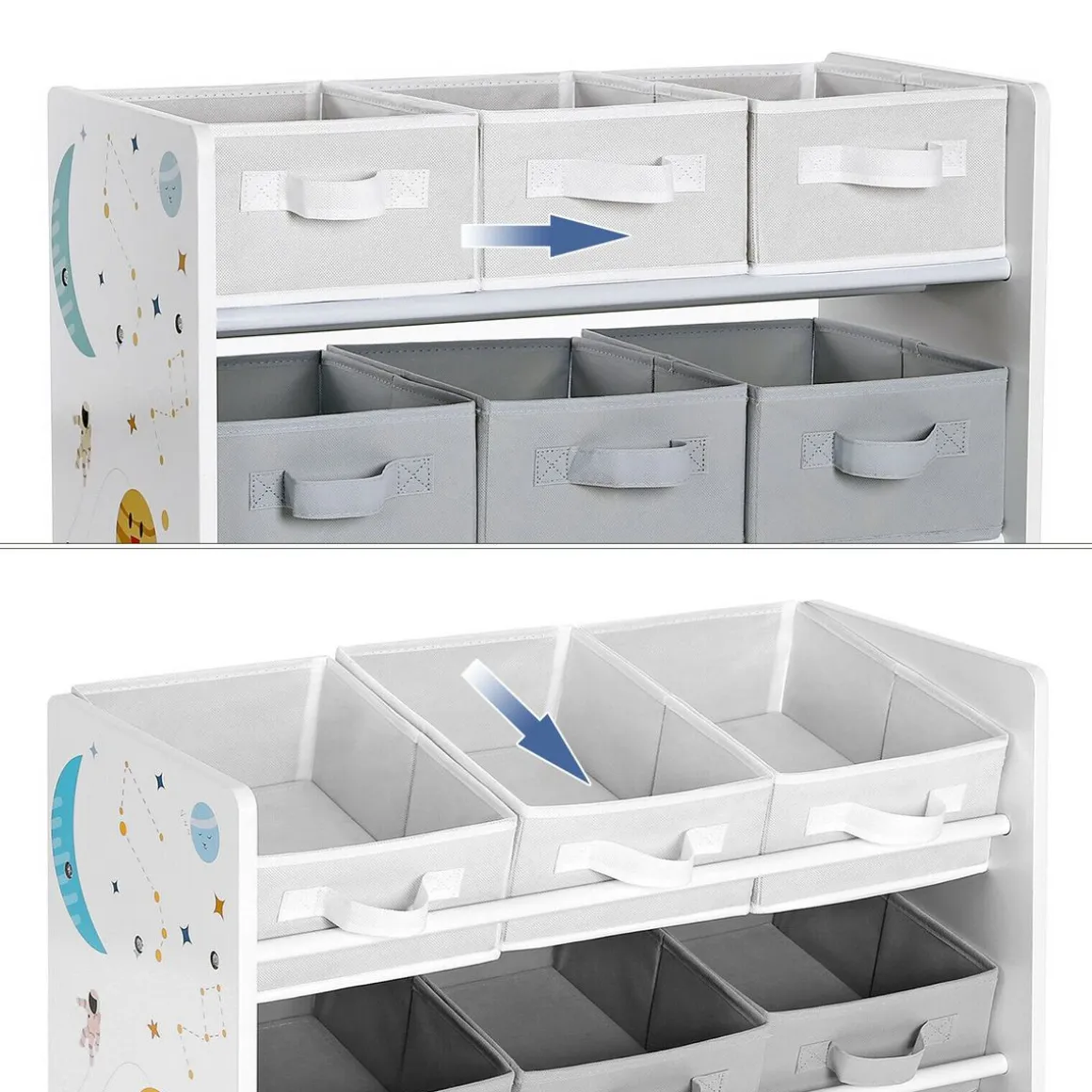 Spielzeugregal Kinderzimmer LILO weiss