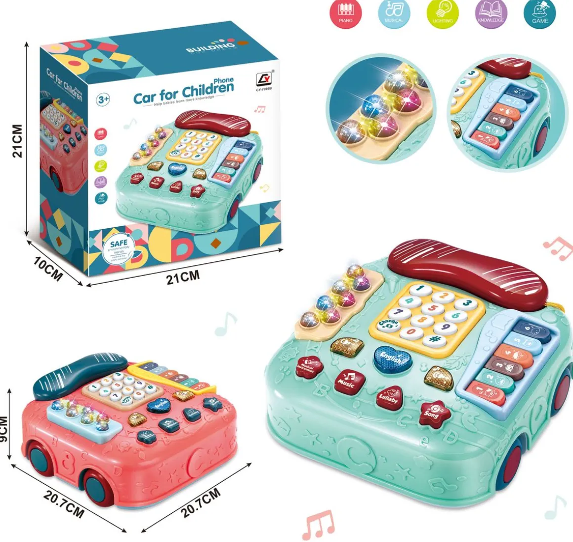 Spielzeug Telefon multifunktional rot