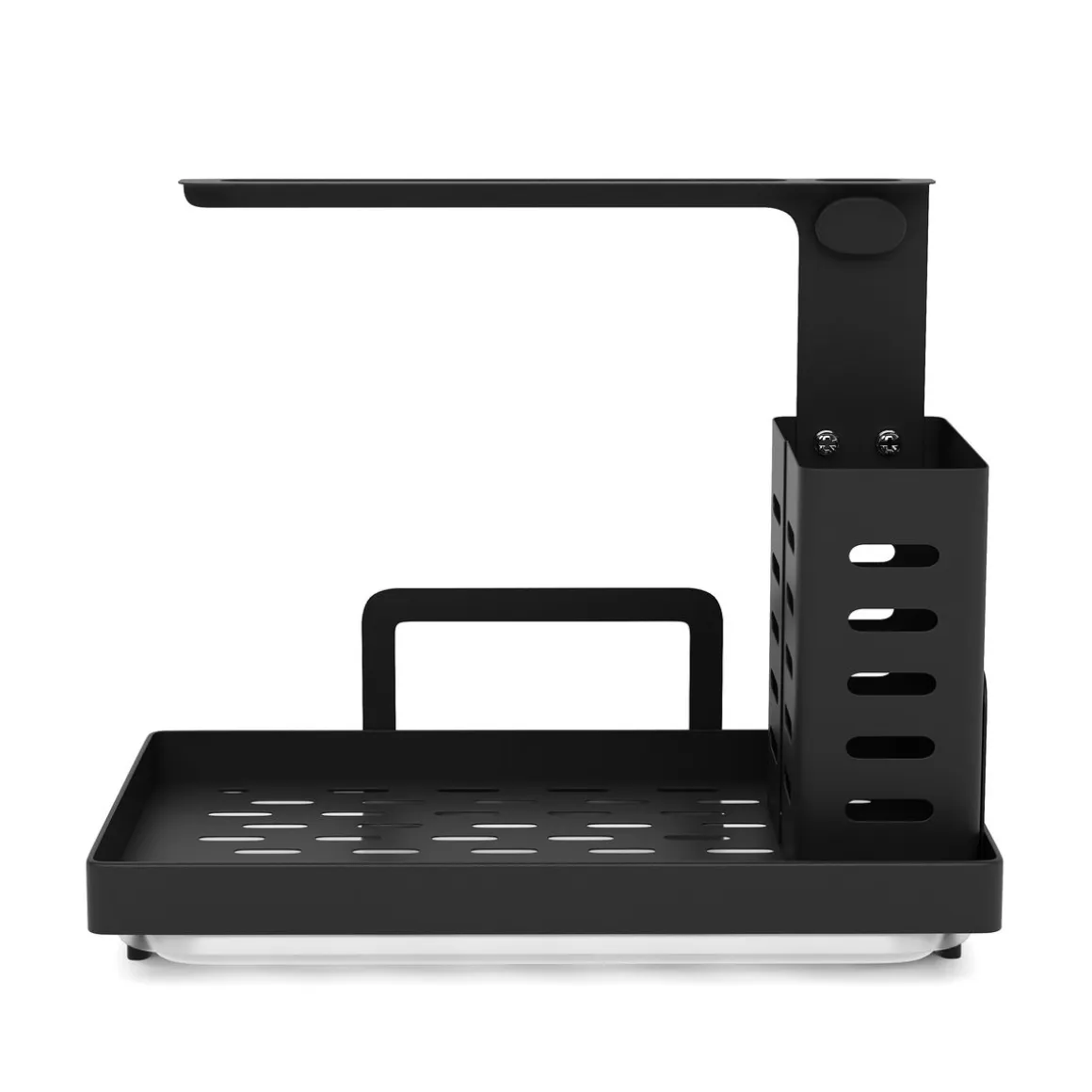 Spülbecken-Organizer Edelstahl 25 x 15 x 21 cm schwarz