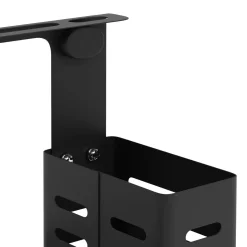 Spülbecken-Organizer Edelstahl 25 x 15 x 21 cm schwarz