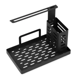 Spülbecken-Organizer Edelstahl 25 x 15 x 21 cm schwarz