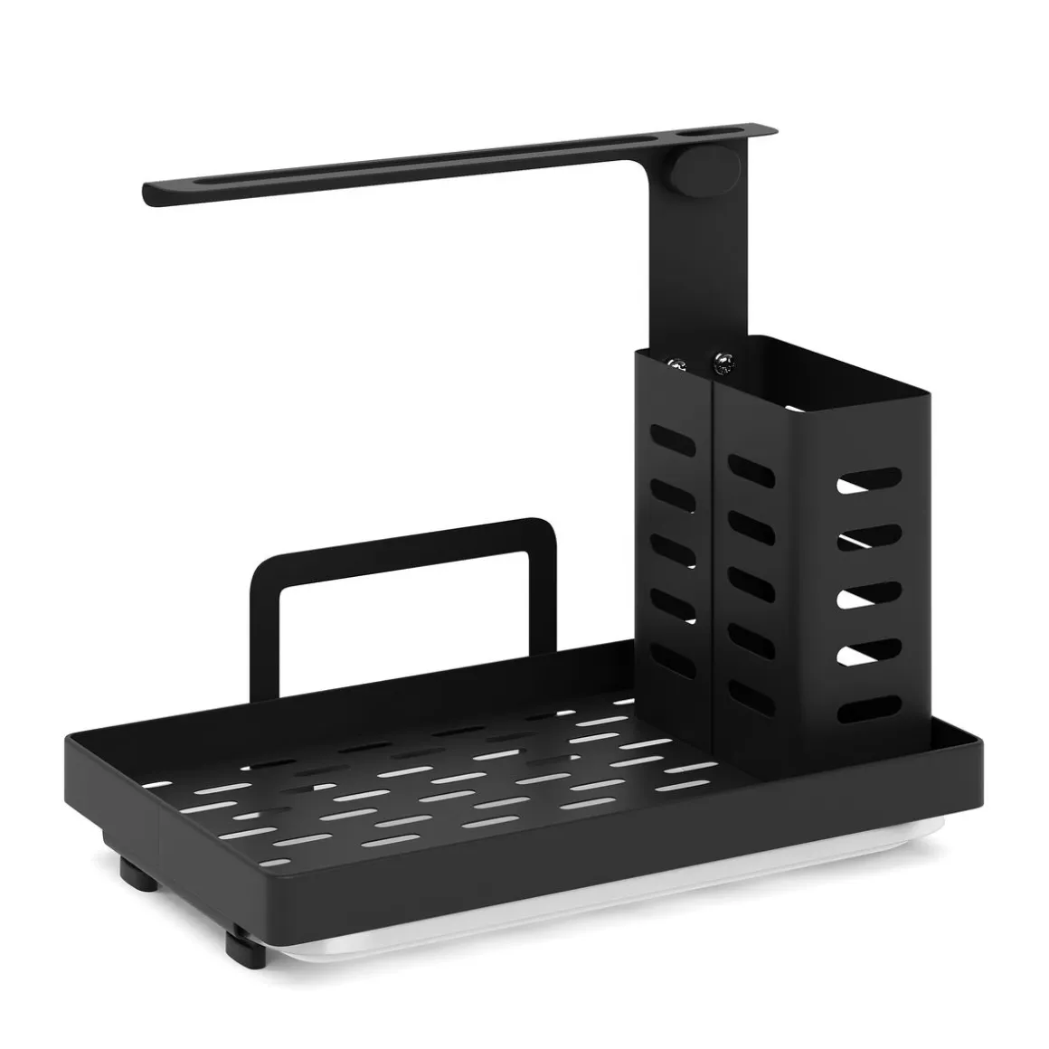 Spülbecken-Organizer Edelstahl 25 x 15 x 21 cm schwarz