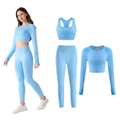 Sport Set Damen 3-teilig Grösse M blau