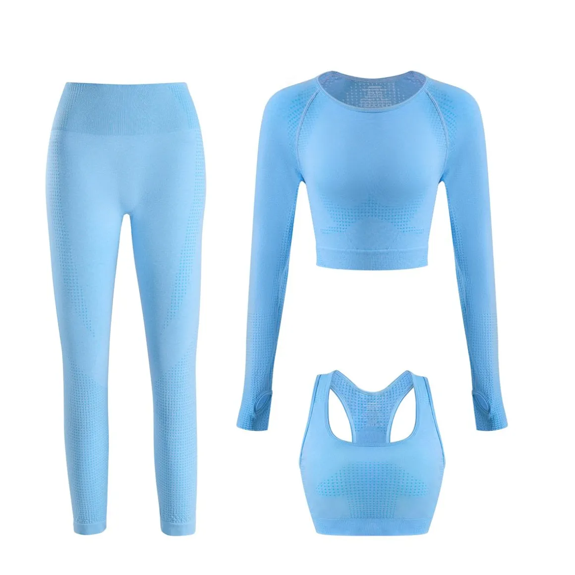 Sport Set Damen 3-teilig Grösse M blau