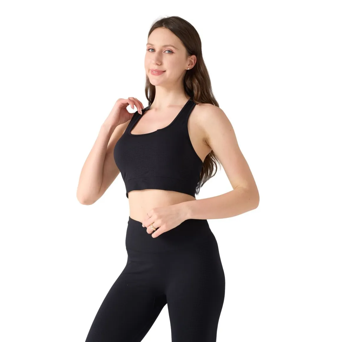 Sport Set Damen 3-teilig Grösse M schwarz