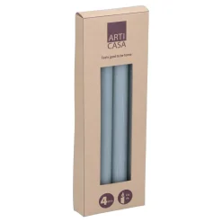Stabkerze 26 cm 4er Set grau