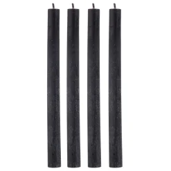Stabkerze 26 cm 4er Set schwarz