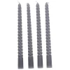 Stabkerze gedreht 25 cm 4er Set grau