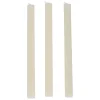 Stabkerze gerippt 25 cm 3er Set creme