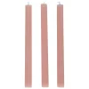 Stabkerze gerippt 25 cm 3er Set rosa