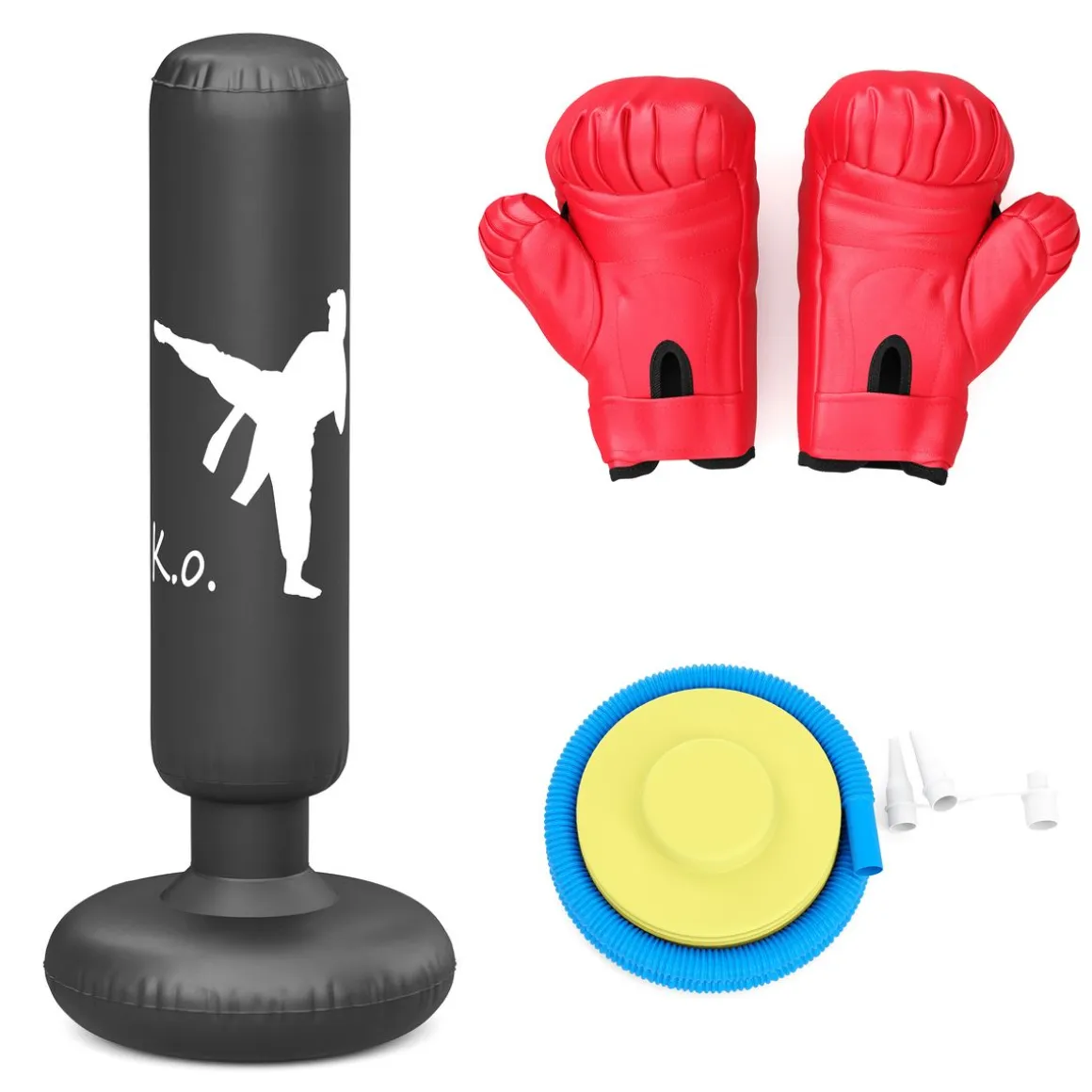 Standboxsack Set für Kinder 160 cm schwarz
