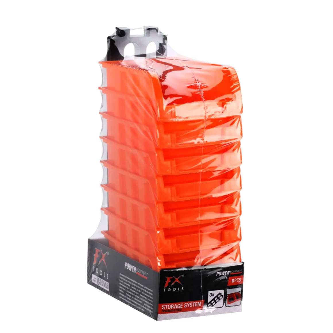 Stapelbox Set 11-teilig orange/schwarz