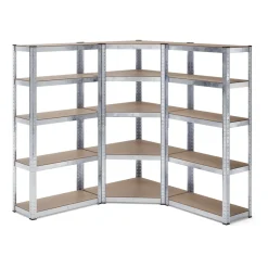 Steckregal Eckregal 3-teilig 180 cm