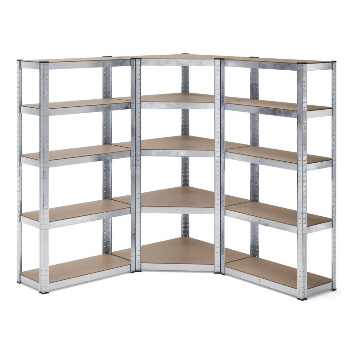 Steckregal Eckregal 3-teilig 180 cm