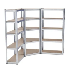 Steckregal Eckregal 3-teilig 180 cm