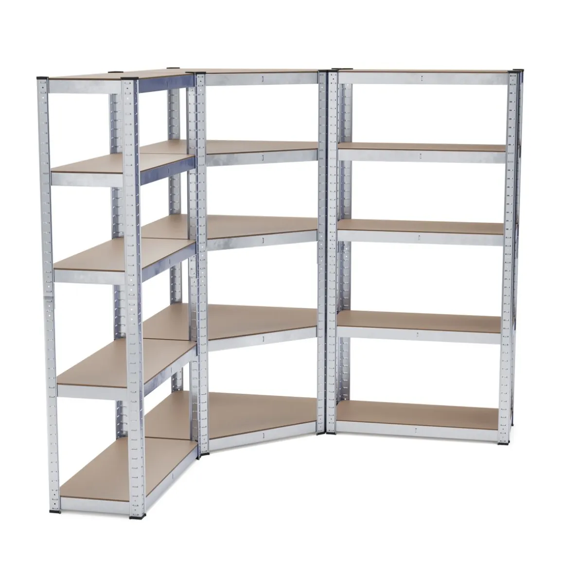 Steckregal Eckregal 3-teilig 180 cm