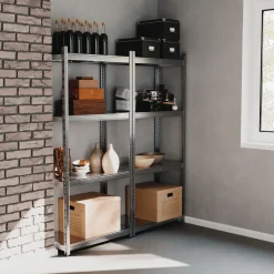 Steckregal Metall 80 x 40 x 180 cm 2er Set