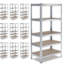 Steckregal 90 x 40 x 180 cm 10er Set