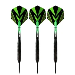 Steeldart 20 g 3er Set schwarz/grün