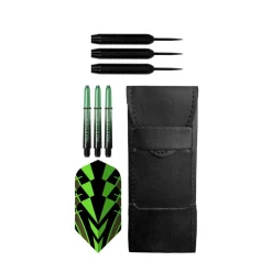 Steeldart Set 23 g 10-teilig schwarz/grün