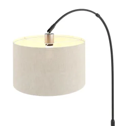 Stehlampe Bogenlampe SOLIS beige/schwarz