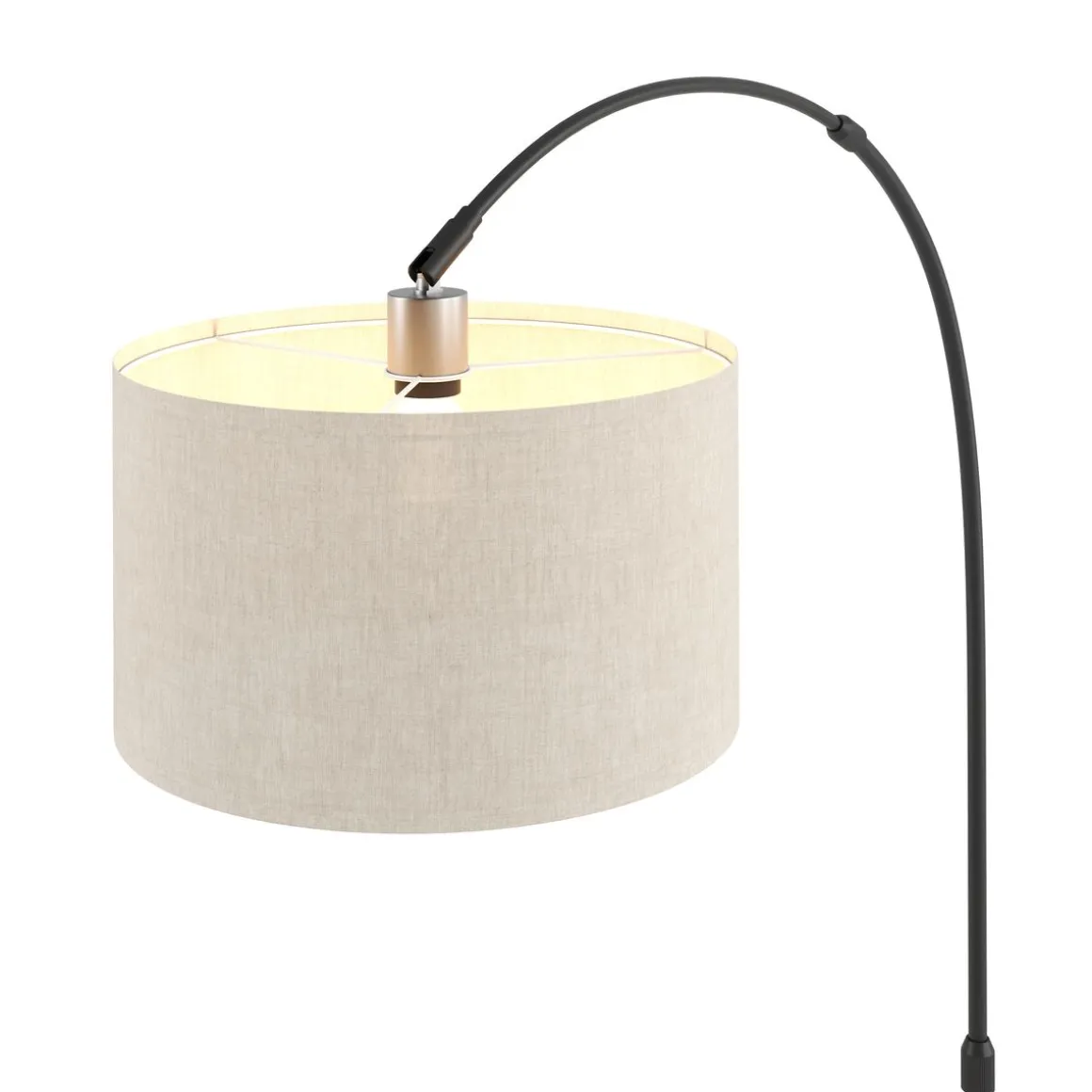 Stehlampe Bogenlampe SOLIS beige/schwarz