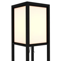 Stehlampe ENLITE mit Regal schwarz
