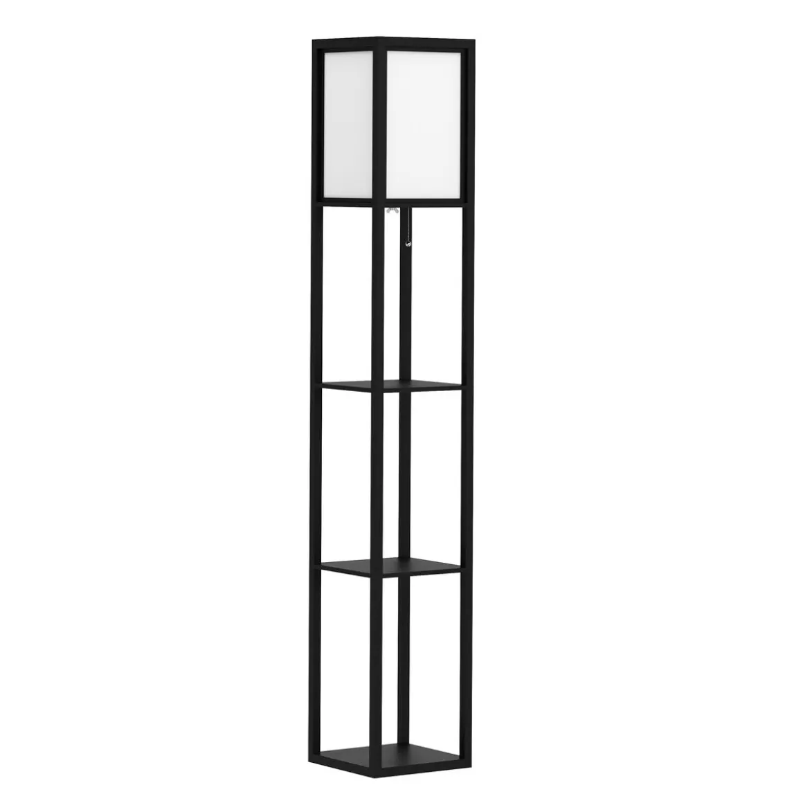 Stehlampe ENLITE mit Regal schwarz