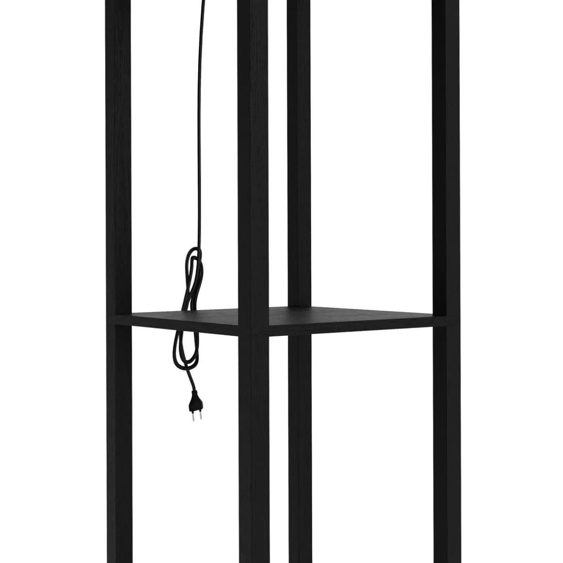 Stehlampe ENLITE mit Regal schwarz