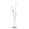 Stehlampe FLOWY 4 Lampen silber/weiss