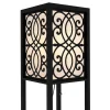 Stehlampe GLOWRY mit Regal und Schublade schwarz