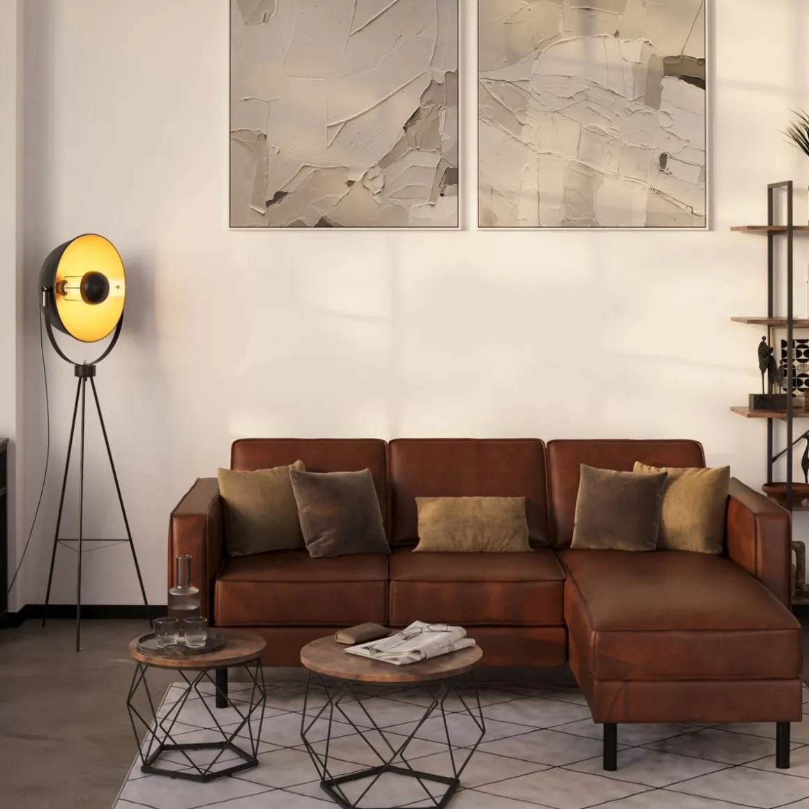 Stehlampe NOVA schwarz/gold
