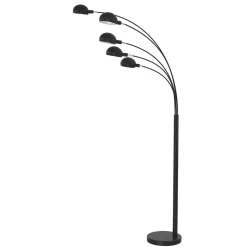 Stehlampe PALMYS 5 flammig schwarz