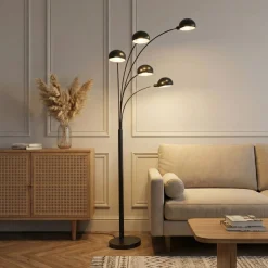 Stehlampe PALMYS 5 flammig schwarz