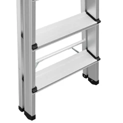 Stehleiter 5 Stufen silber/schwarz