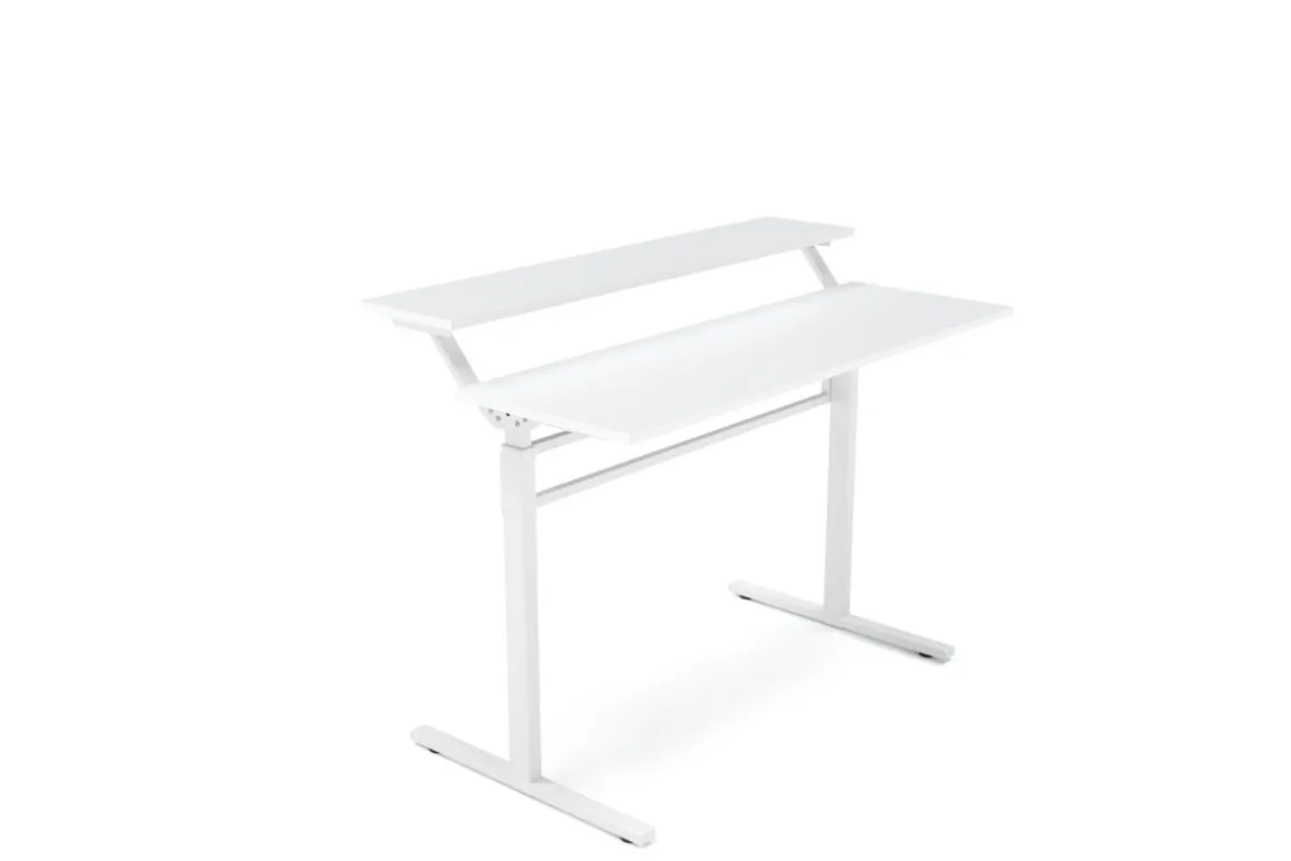 Stehpult 2 Ebenen manuell höhenverstellbar weiss 120 x 40 cm