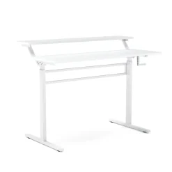 Stehpult 2 Ebenen manuell höhenverstellbar weiss 120 x 40 cm