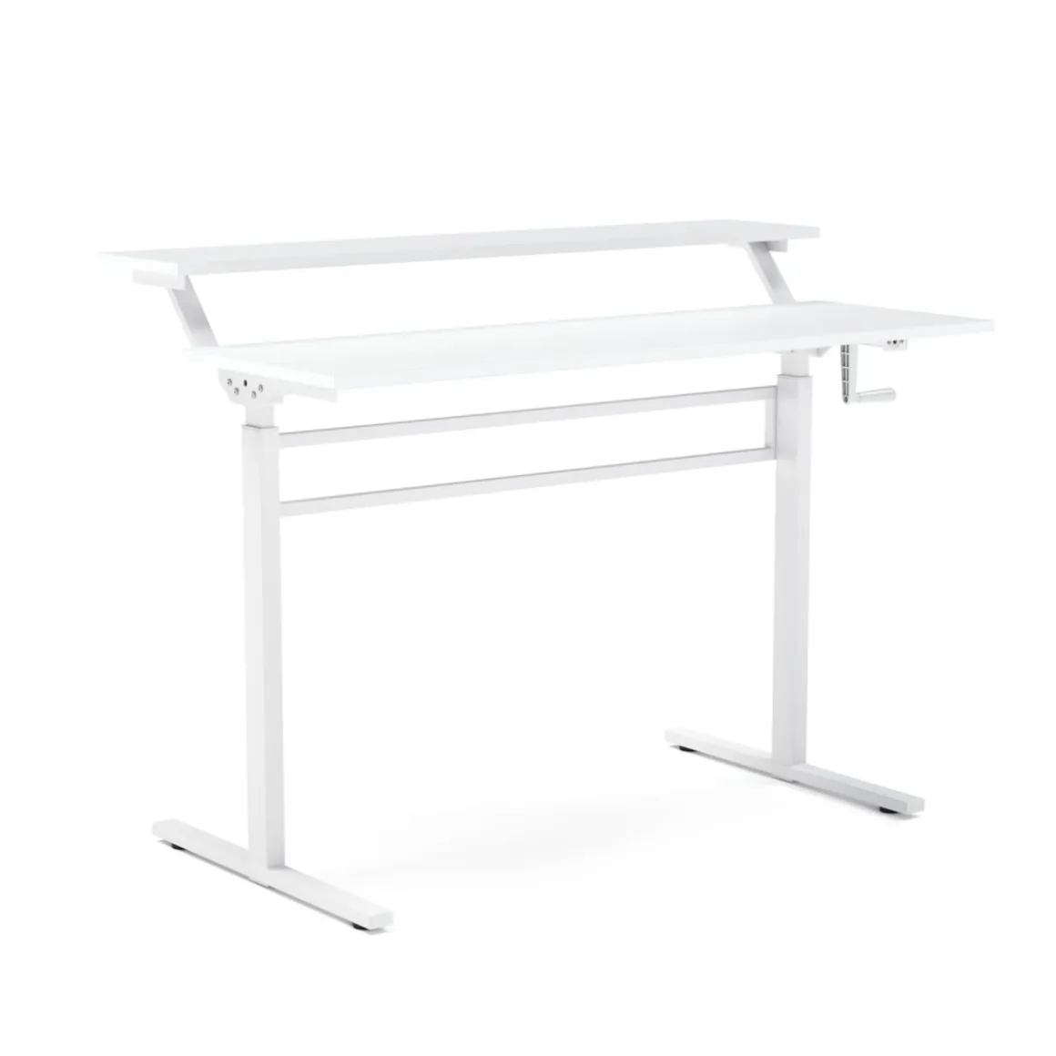 Stehpult 2 Ebenen manuell höhenverstellbar weiss 120 x 40 cm