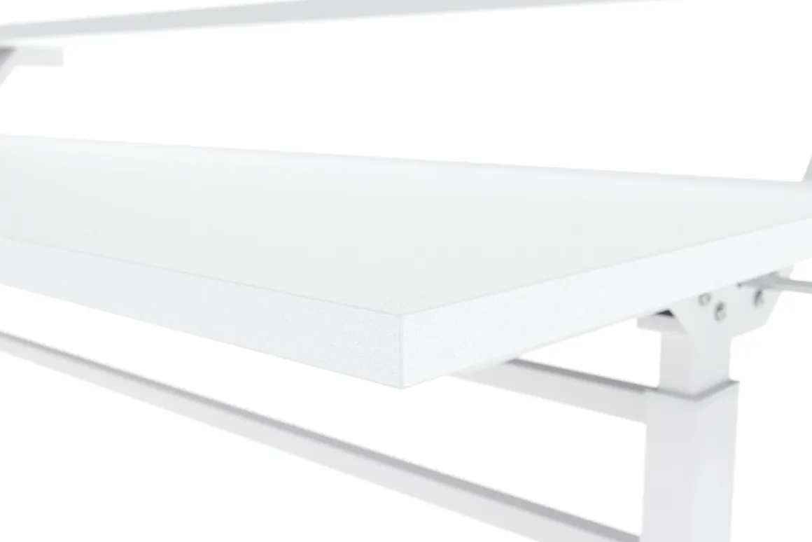 Stehpult 2 Ebenen manuell höhenverstellbar weiss 120 x 40 cm