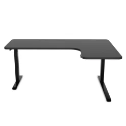 Stehpult Eckschreibtisch elektrisch PREMIUM schwarz 160 x 110 cm