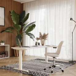 Stehpult Eckschreibtisch elektrisch PREMIUM weiss 160 x 110 cm