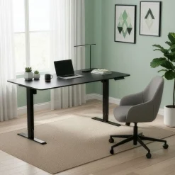 Stehpult elektrisch BUDGET schwarz 140 x 70 cm