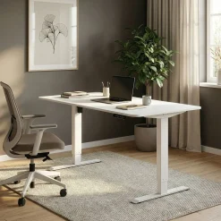 Stehpult elektrisch BUDGET weiss 140 x 70 cm