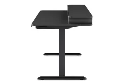Stehpult elektrisch mit Ablage + Tastaturfach schwarz 140 x 70 cm
