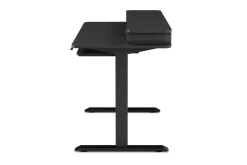 Stehpult elektrisch mit Ablage + Tastaturfach schwarz 120 x 60 cm